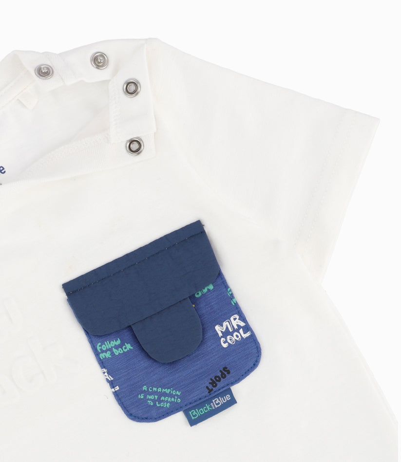 Polera Bebé Estampado En Relieve 3 meses / Blanco