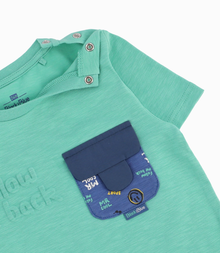 Polera Bebé Estampado En Relieve 3 meses / Verde