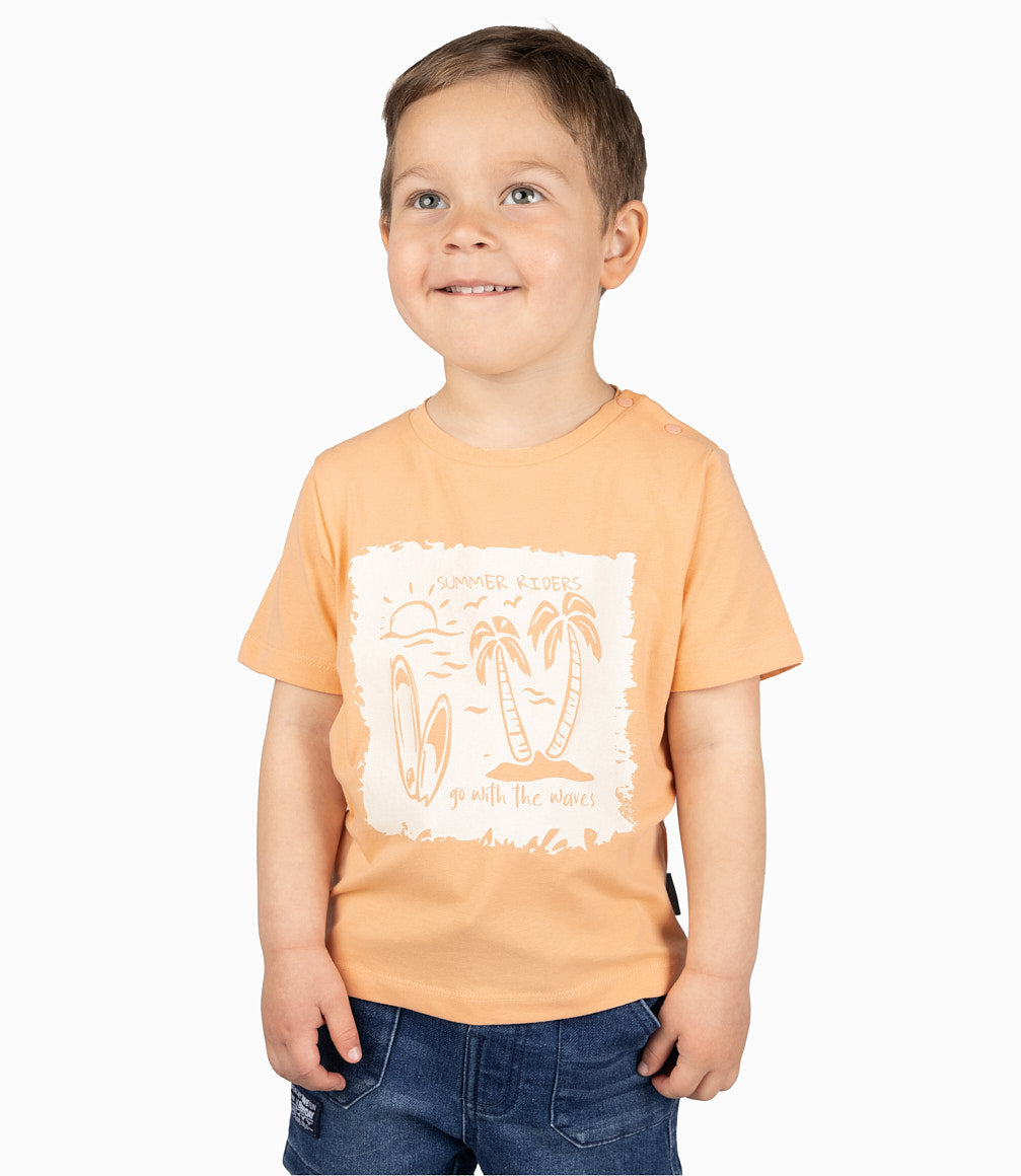 Polera Bebé Con Palmeras 3 meses / Naranjo