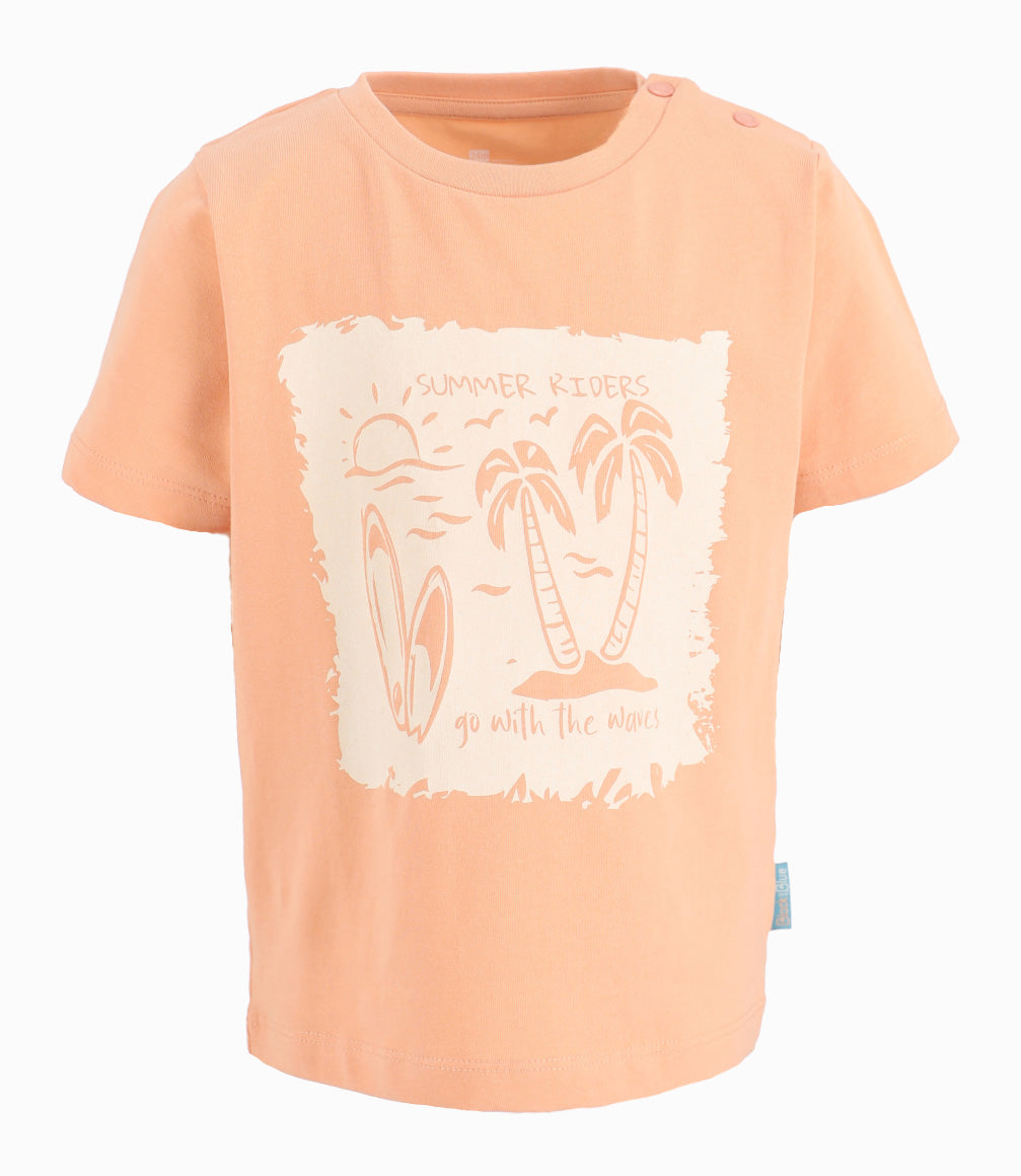 Polera Bebé Con Palmeras 3 meses / Naranjo