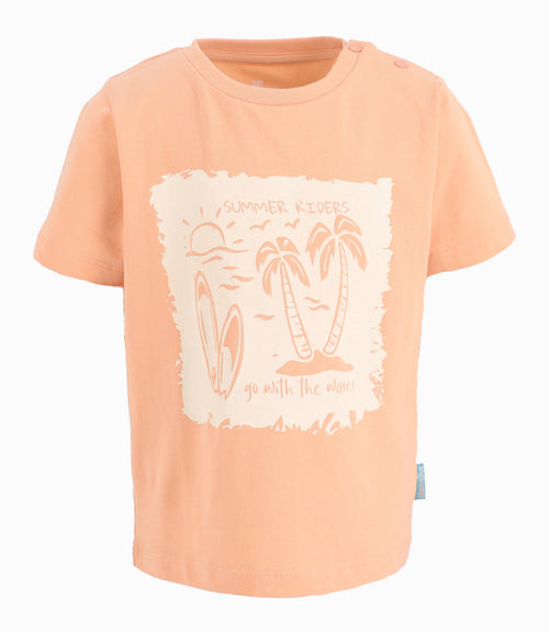 Polera Bebé Con Palmeras 3 meses / Naranjo