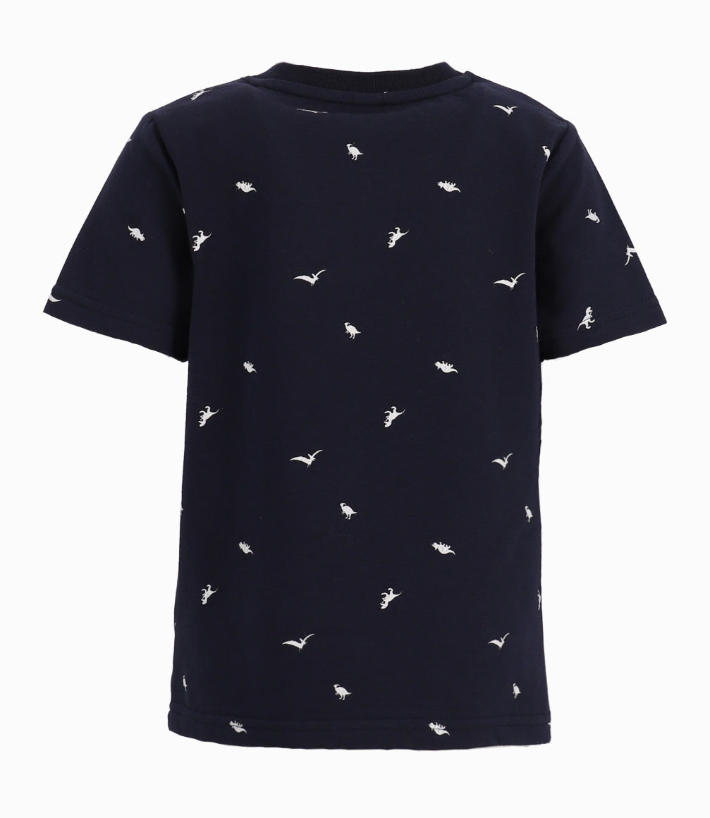 Polera Bebé Con Dinosaurios 3 meses / Azul Marino