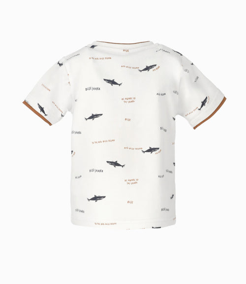 Polera bebé con tiburones 3 meses / Blanco