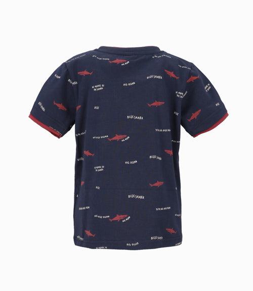 Polera bebé con tiburones 3 meses / Azul Marino