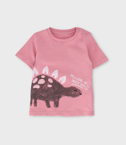 Polera bebé niño con dinosaurio 3 meses / Rosado