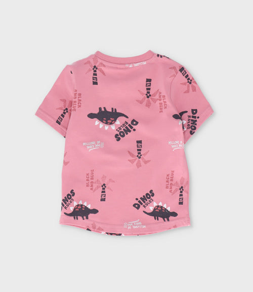 Polera bebé niño dinos 3 meses / Rosado