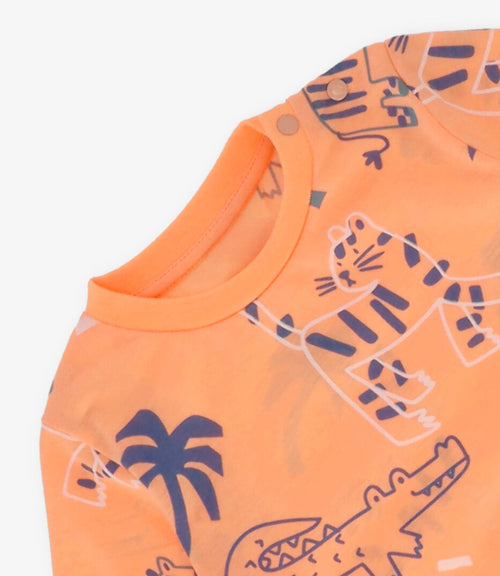 Polera bebé niño con diseño 3 meses / Naranjo