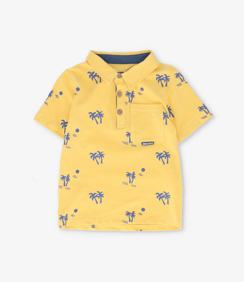 Polera bebé niño con cuello 3 meses / Mostaza