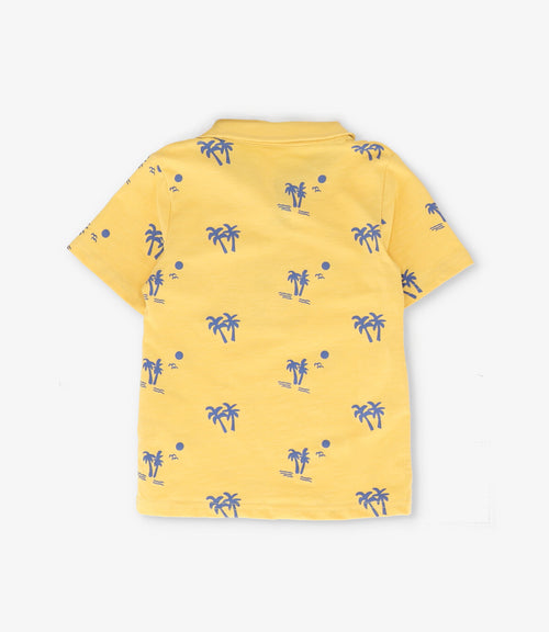 Polera bebé niño con cuello 3 meses / Mostaza