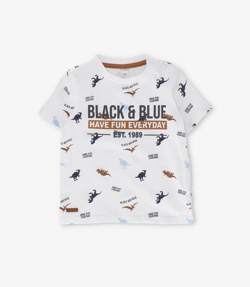Polera bebé niño con diseño 3 meses / Blanco