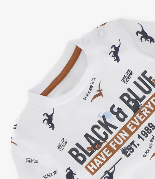 Polera bebé niño con diseño 3 meses / Blanco