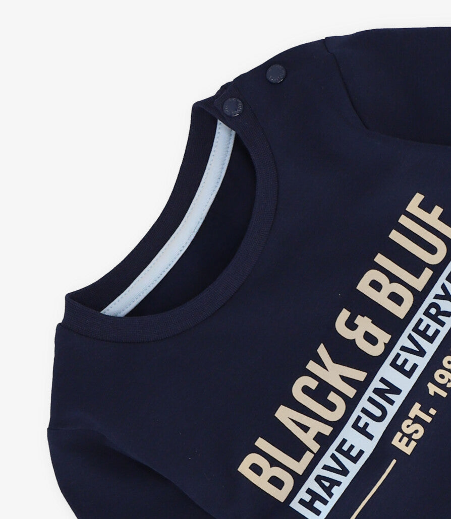 Polera bebé niño con diseño 3 meses / Azul Marino