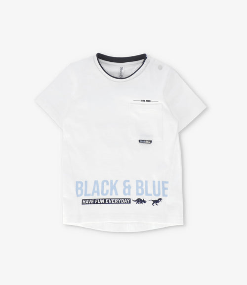 Polera bebé niño con bolsillo 3 meses / Blanco