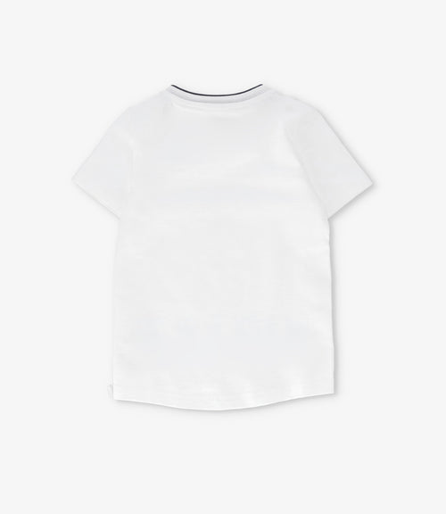 Polera bebé niño con bolsillo 3 meses / Blanco