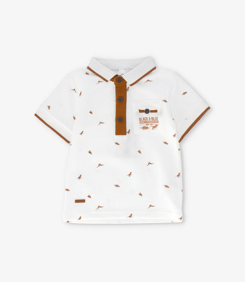 Polera bebé niño con diseño 3 meses / Blanco