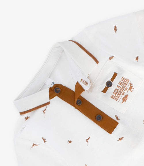 Polera bebé niño con diseño 3 meses / Blanco