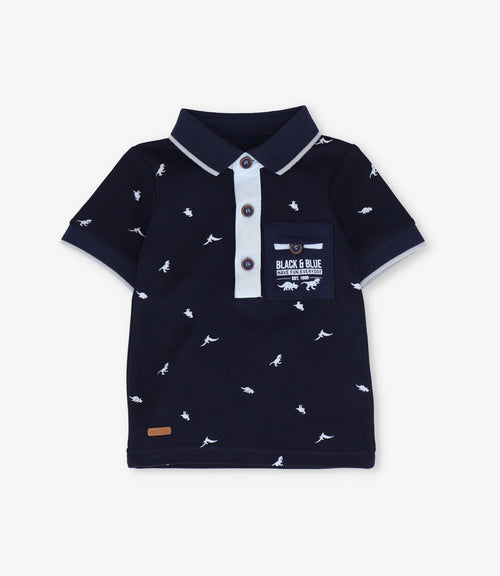 Polera bebé niño con diseño 3 meses / Azul Marino