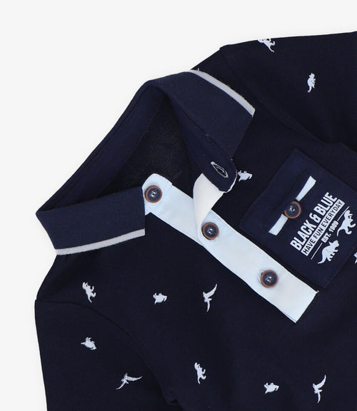 Polera bebé niño con diseño 3 meses / Azul Marino