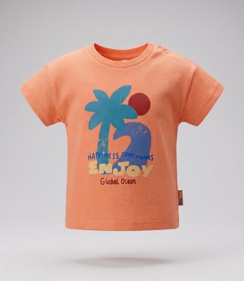Polera bebé diseño 3 meses / Naranjo