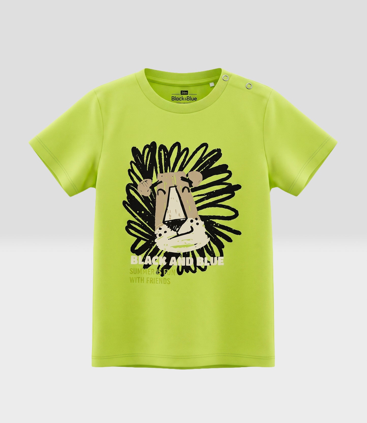 Polera bebé niño león 3 meses / Verde