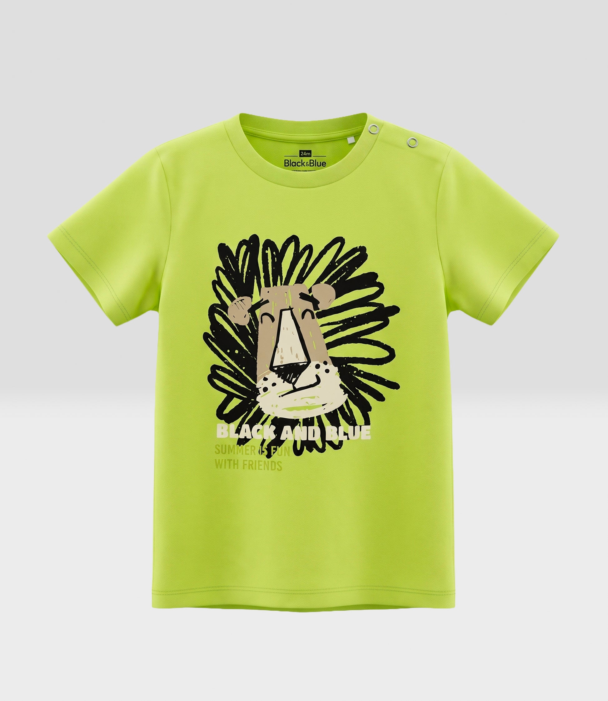Polera bebé niño león 3 meses / Verde
