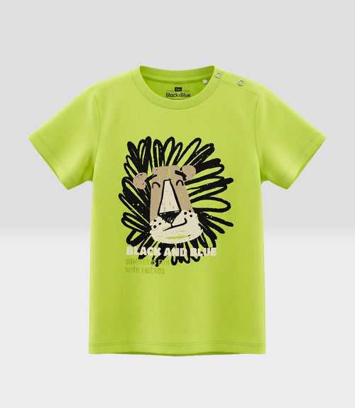 Polera bebé niño león 3 meses / Verde