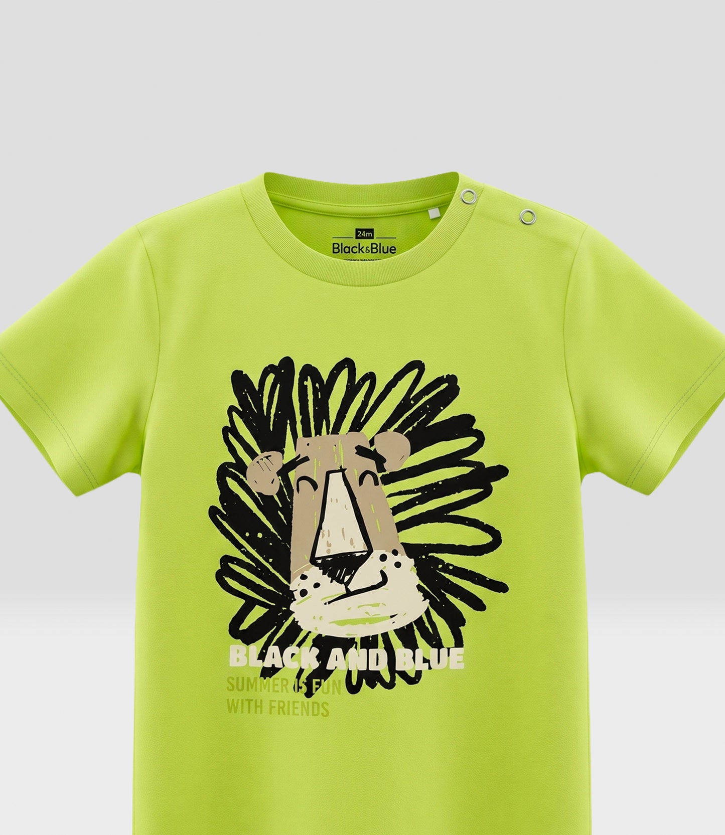 Polera bebé niño león 3 meses / Verde