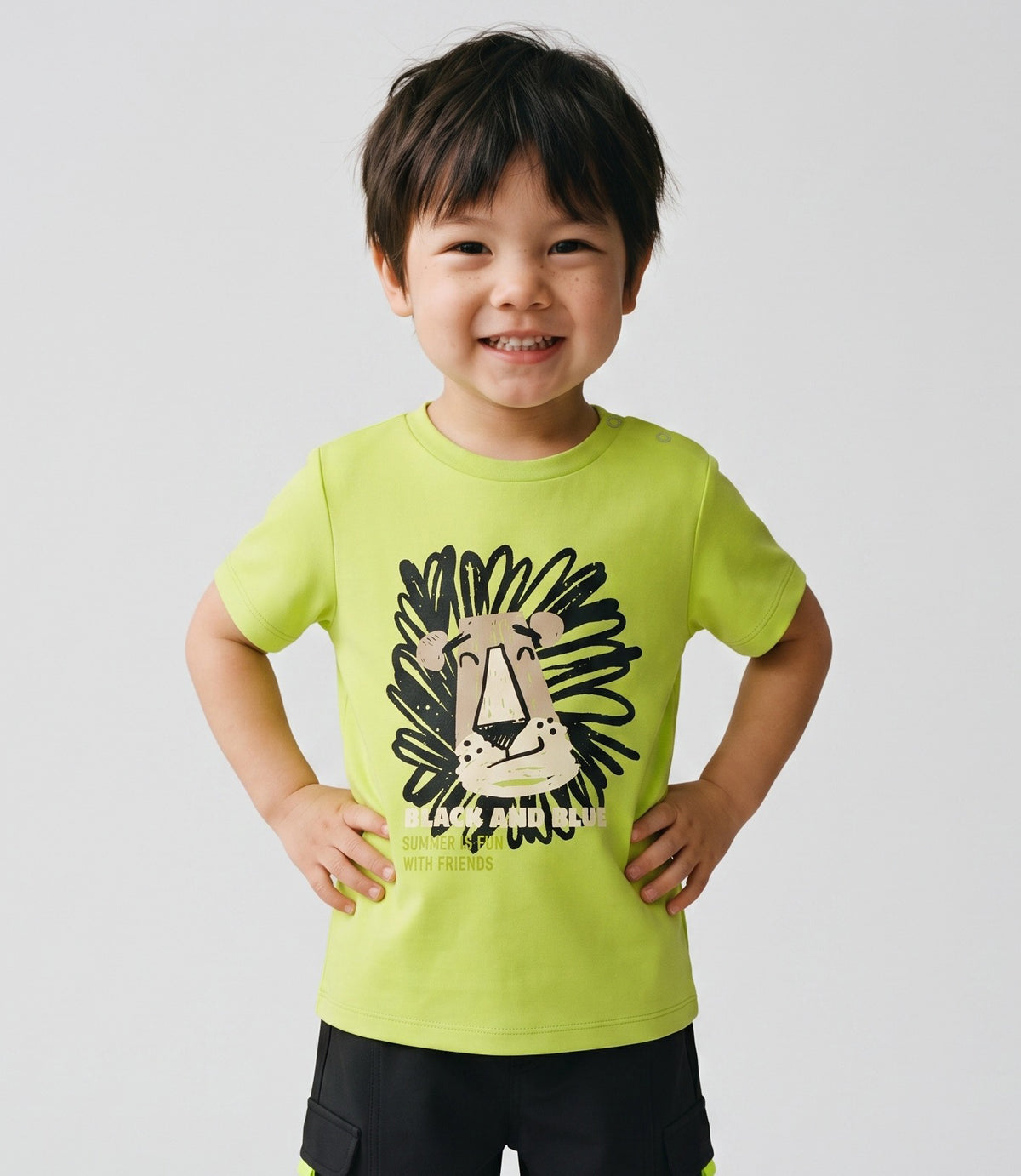 Polera bebé niño león 3 meses / Verde