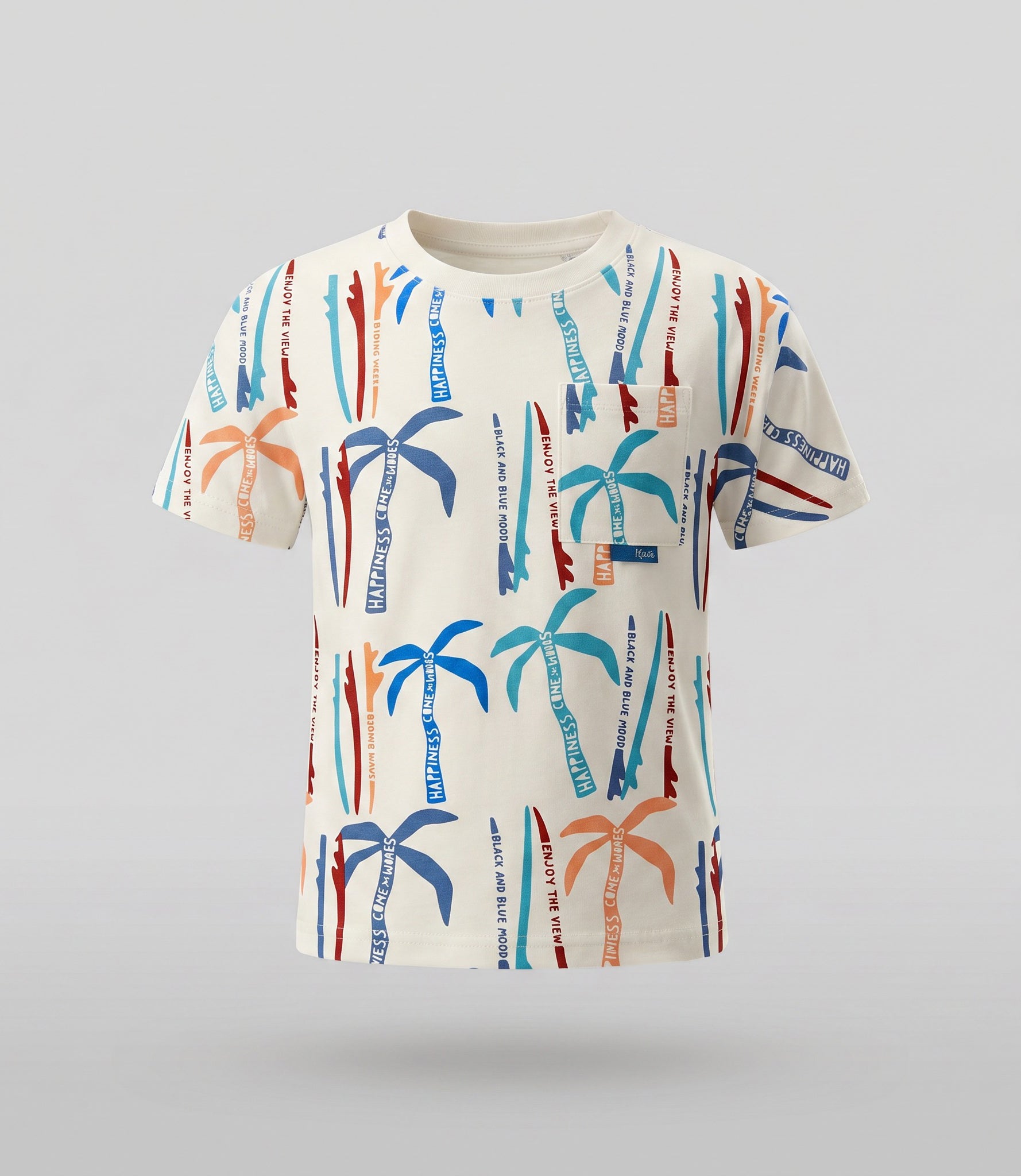 Polera bebé palmeras 3 meses / Crudo