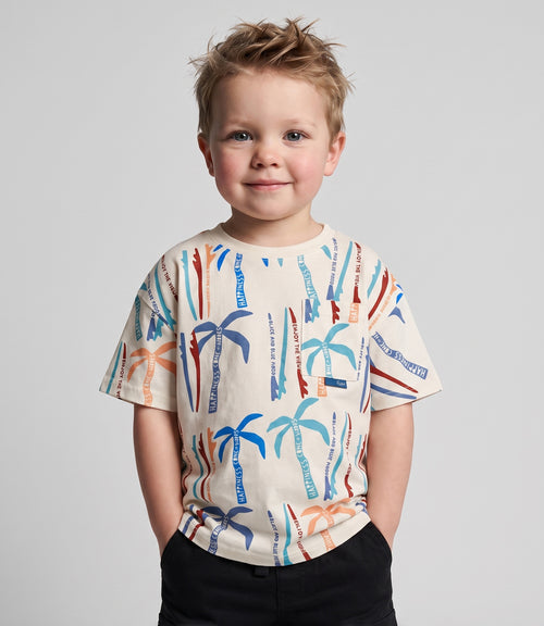 Polera bebé palmeras 3 meses / Crudo
