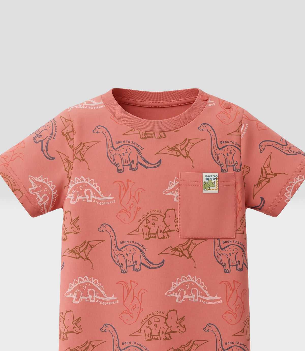 Polera bebé niño dinosaurios 24 meses / Naranjo