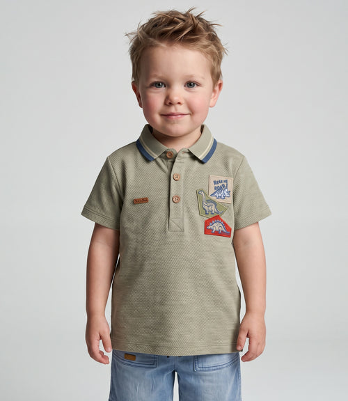 Polera bebé niño polo 3 meses / Verde