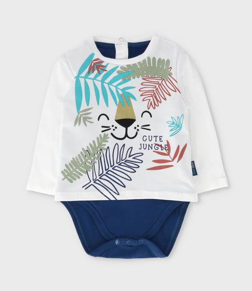Body bebé niño con polera 3 meses / Blanco