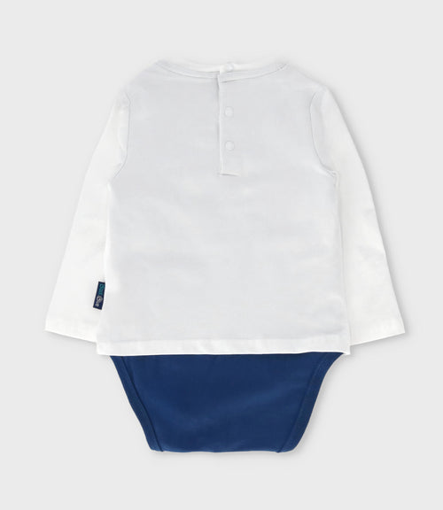 Body bebé niño con polera 3 meses / Blanco