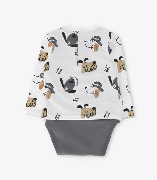 Body bebé niño con polera 3 meses / Crudo