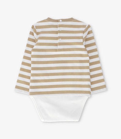 Body bebé niño con polera 3 meses / Beige