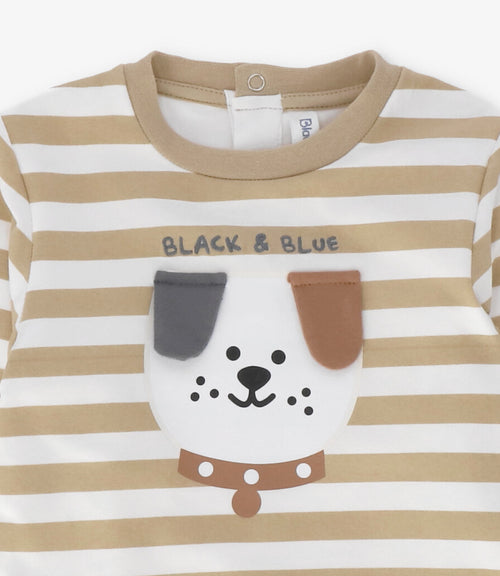 Body bebé niño con polera 3 meses / Beige