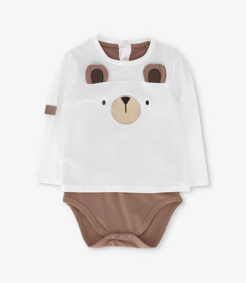 Body bebé niño con polera 3 meses / Crudo