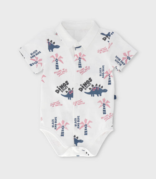Body bebé niño dinos 3 meses / Blanco