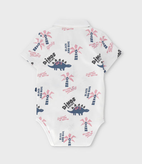 Body bebé niño dinos 3 meses / Blanco