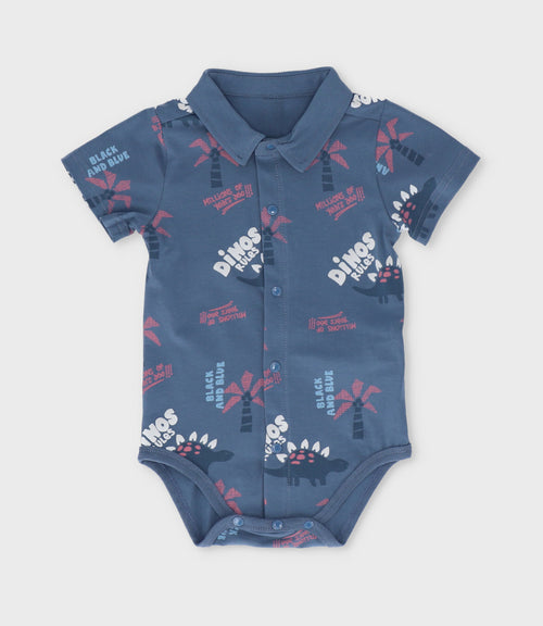 Body bebé niño dinos 3 meses / Azul