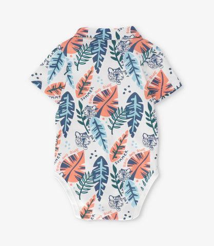 Body bebé niño con hojas