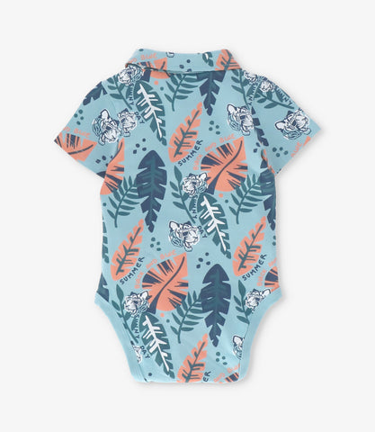 Body bebé niño con hojas