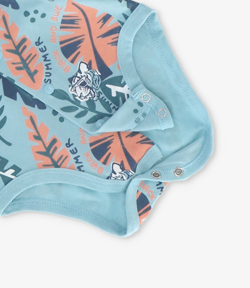 Body bebé niño con hojas 3 meses / Menta