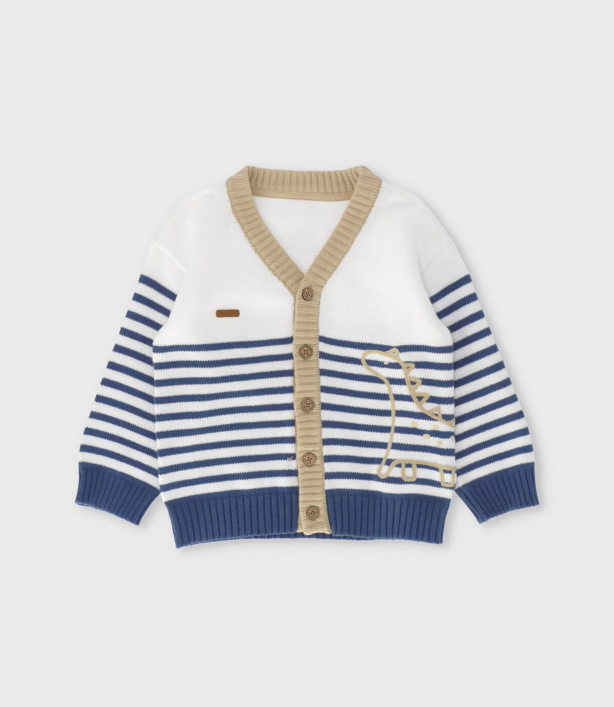 Chaleco bebé niño con rayas 3 meses / Blanco