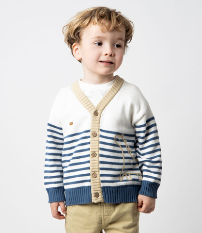 Chaleco bebé niño con rayas