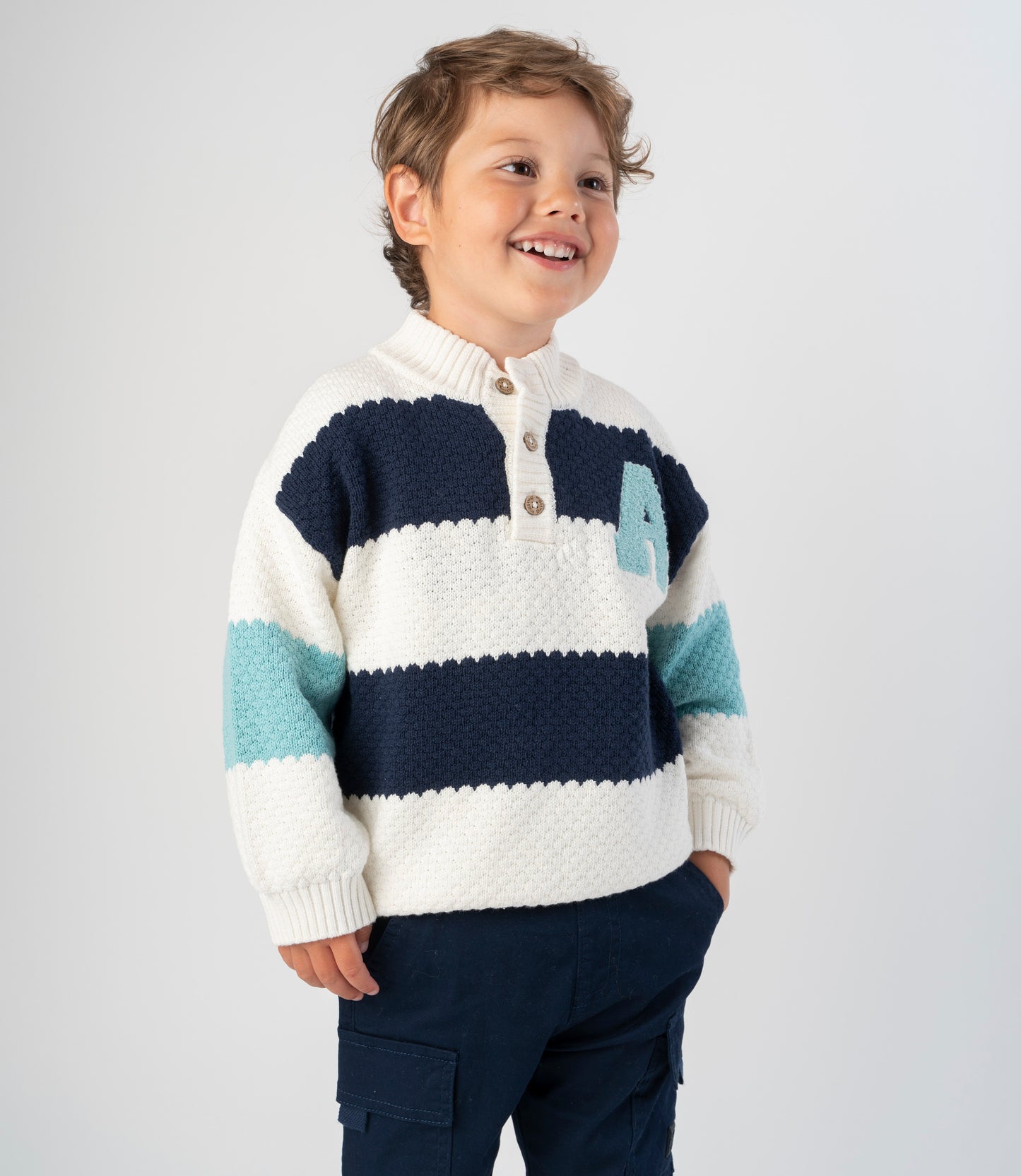 Chaleco bebé niño con cuello