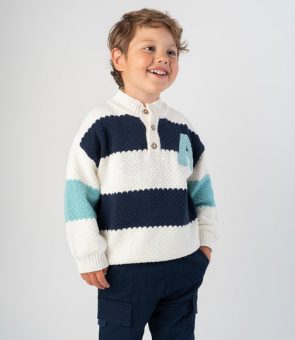 Chaleco bebé niño con cuello