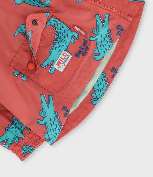 Chaqueta bebé niño con cocodrilos 3 meses / Rojo