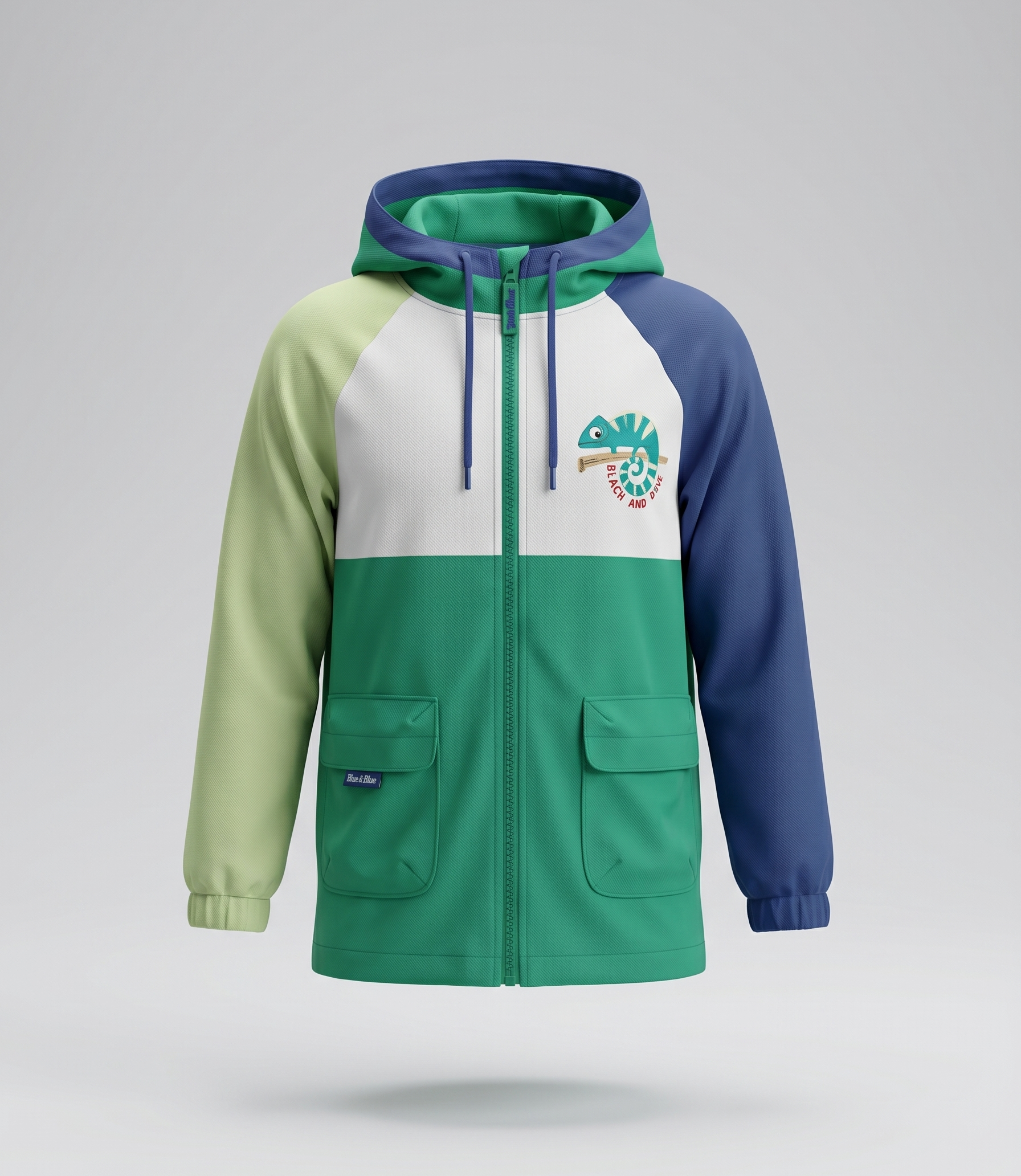 Chaqueta bebé con camaleón 3 meses / Verde